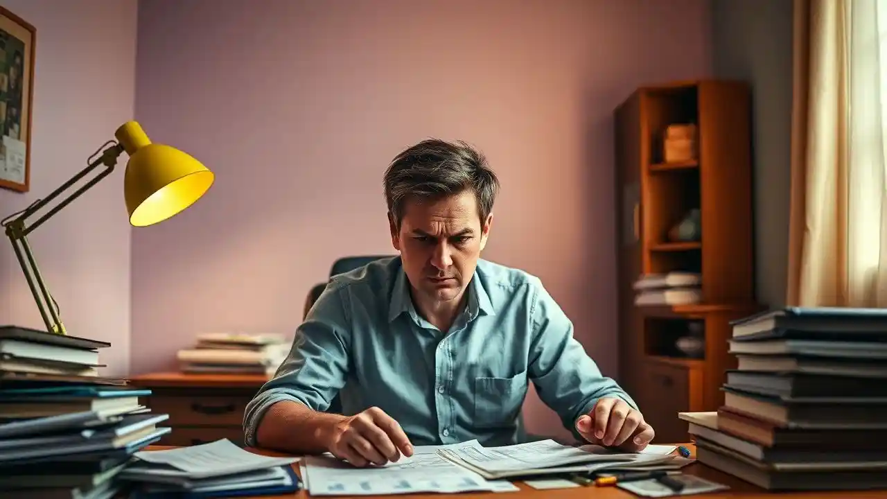 Person looking stressed about financial decisions